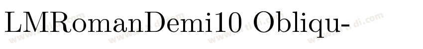 LMRomanDemi10 Obliqu字体转换